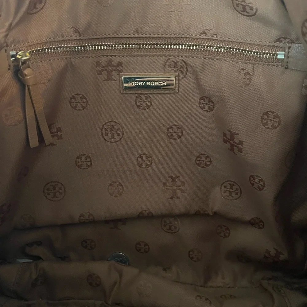 Tory Burch Cognac Pebbled Leather Tote - Picture 4 of 4